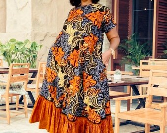 ankara caftan gown