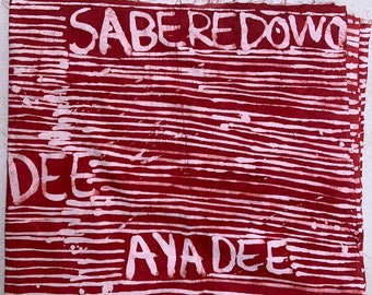 Personalized Adire Fabric, Custom Name Tie Dye, Yoruba Wedding Cloth (4 Yards)