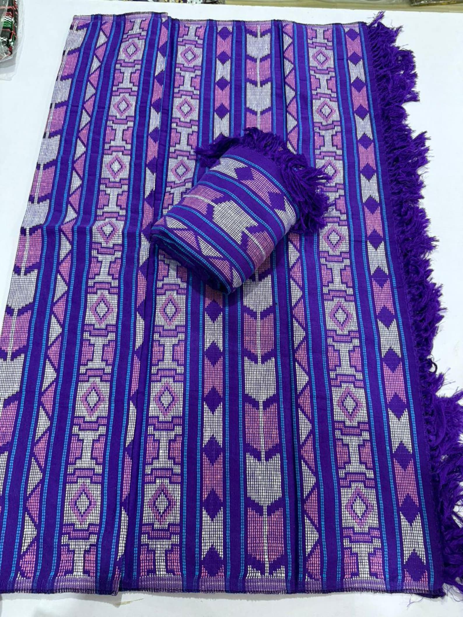Aruru Akwete Handwoven Cotton Fabric, Traditional Igbo Textile, 4.5 ...