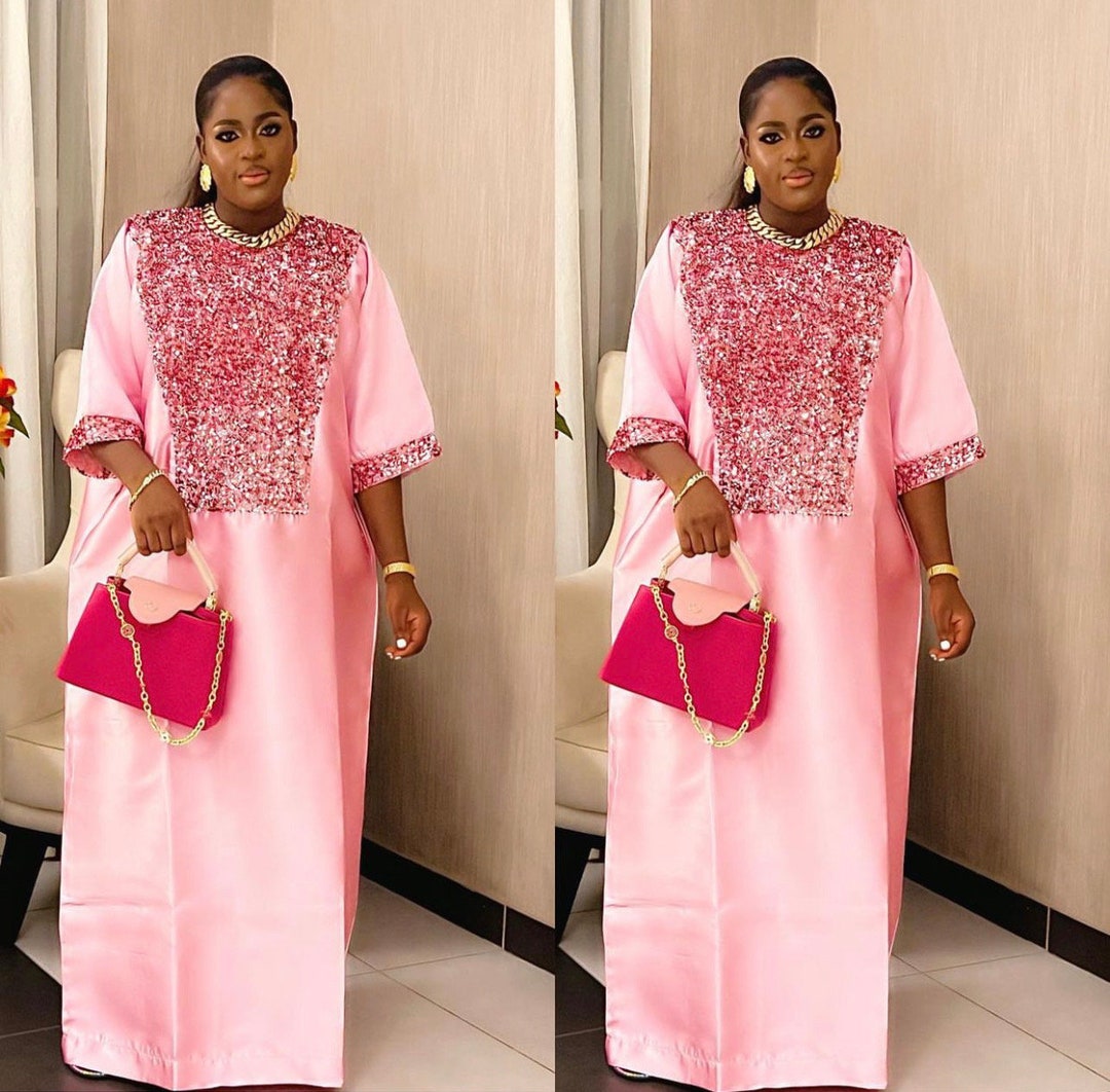 Gorgeous Rich Aunty Nigeria Women Dress, Mikado Silk Kaftan With ...