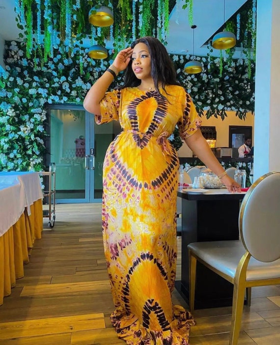 yellow plus size dress