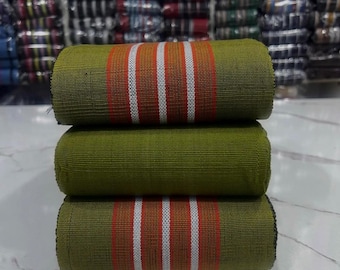 Vintage Hand Woven Aso-Oke Cotton Strips, Nigerian Yoruba Wedding Fabric Cloth
