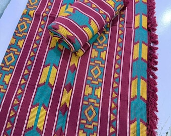 Aruru Akwete Handwoven Cotton Fabric, Traditional Igbo Textile, 4.5 Yards Nigerian Heritage