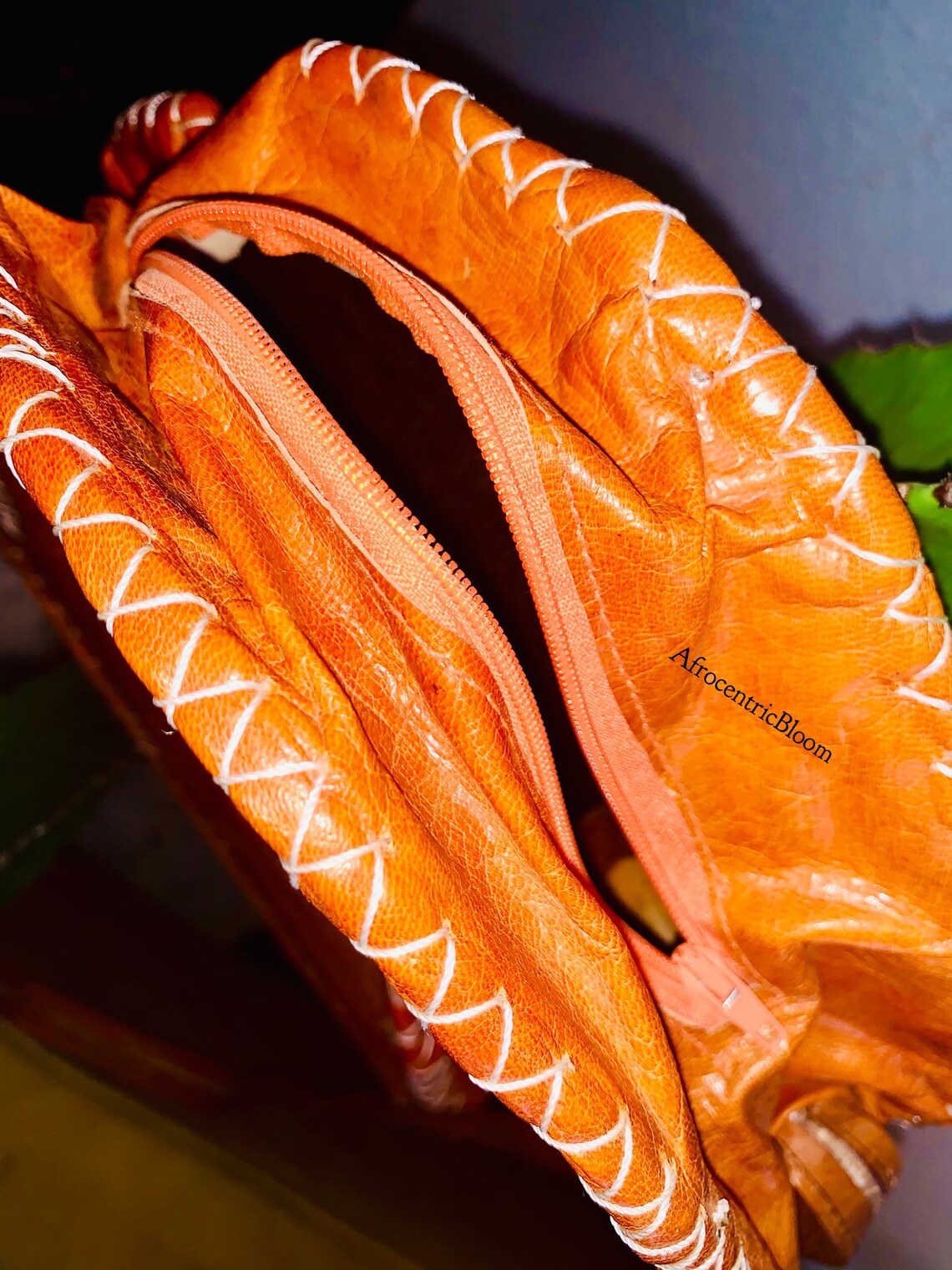 Africa Shape Purse Leather Messenger Bag Brown Handmade in Etsy