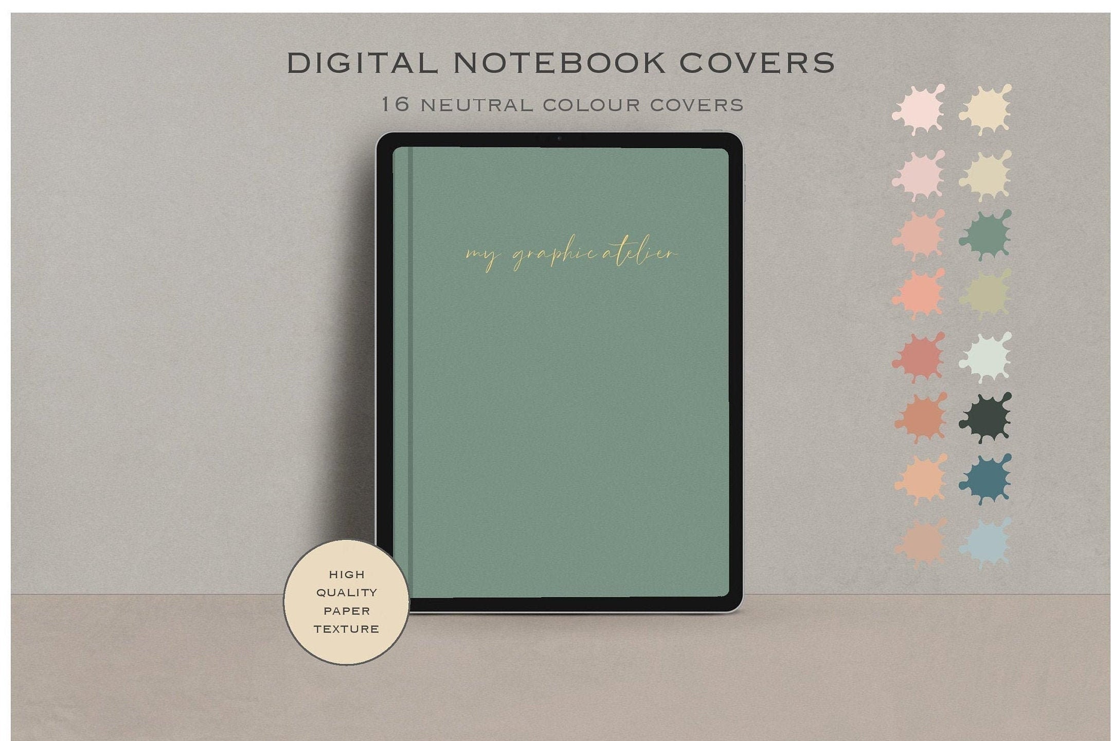 Digital Notebook Covers Goodnotes Cover Digital Planner Etsy