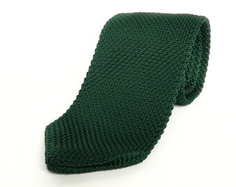 Tie, Green knitted tie, wedding tie, groom's tie, green knit tie, necktie, green tie, Men's green tie