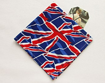 Union jack pocket square square, Union flag pocket square, wedding pocket square, UK flag pocket square, Groom's pocket square