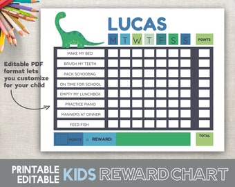 Dinosaur Reward Chart Printable