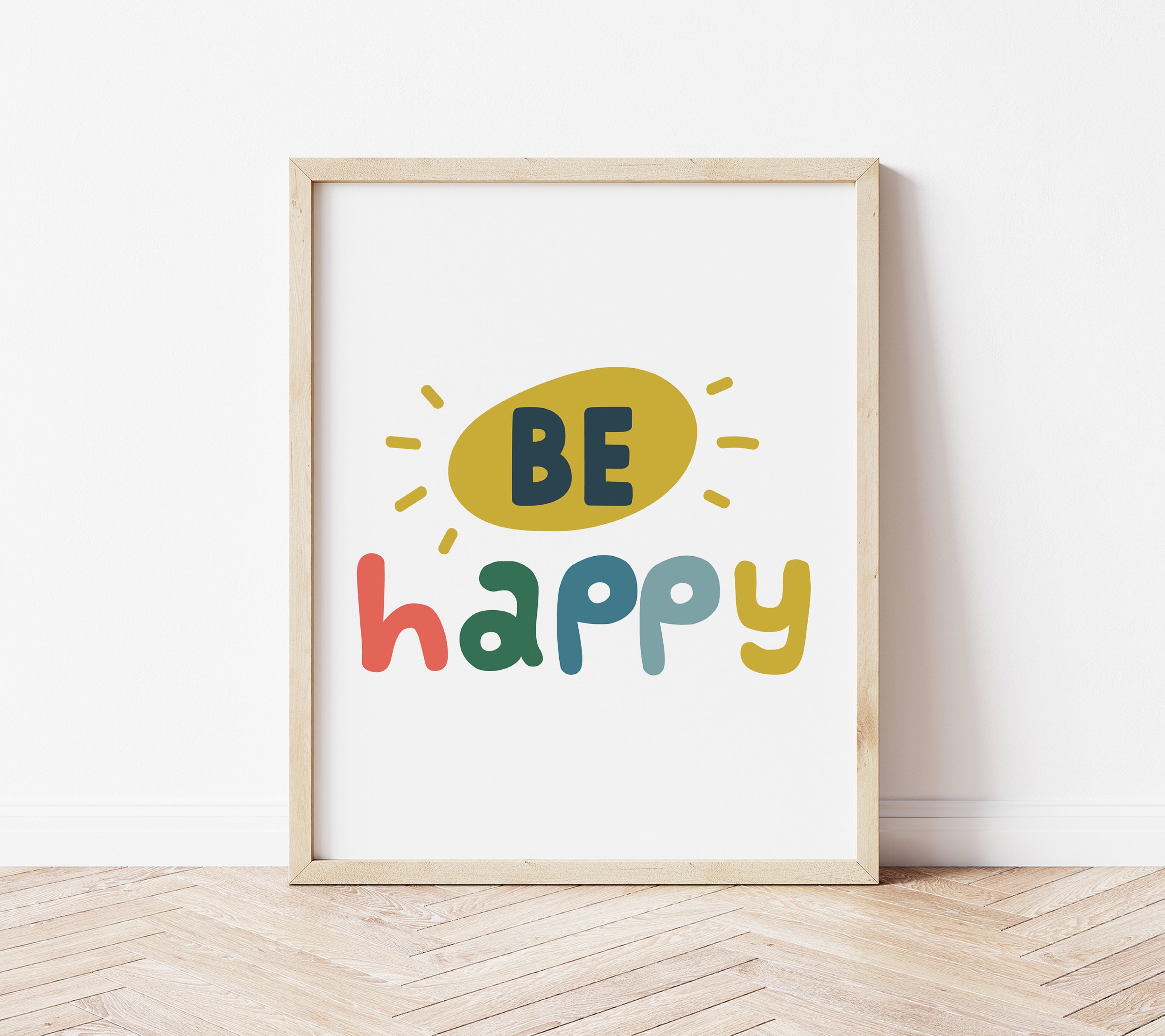Happy Printable - Be Happy - Happy Kid Poster Printable - Happy Art ...