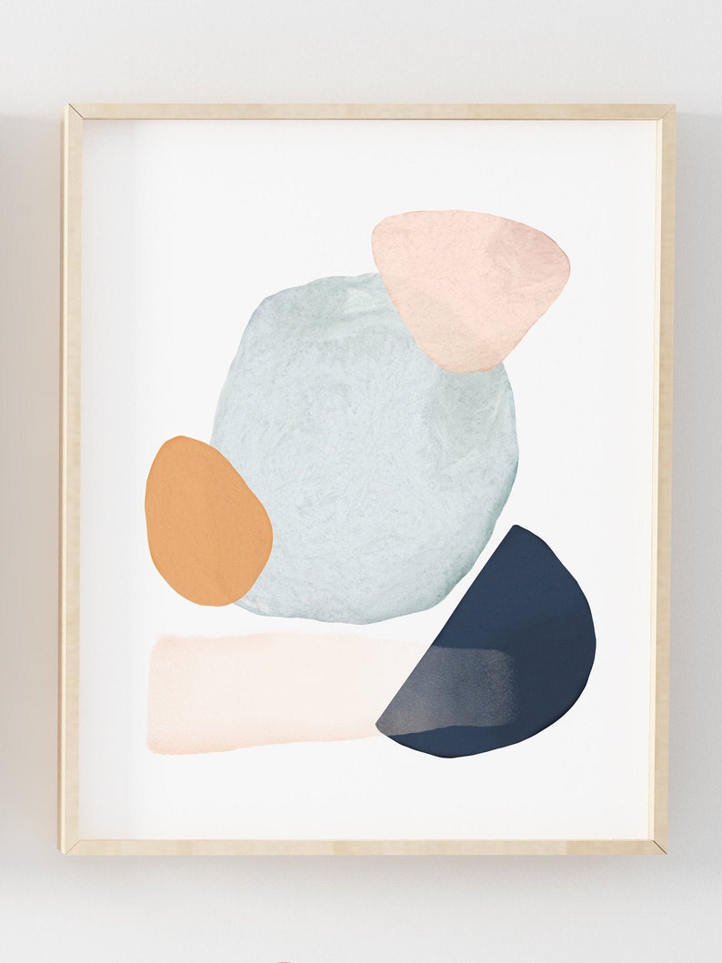 Watercolor Abstract Modern Art Set of 2 Abstract Art Prints Etsy