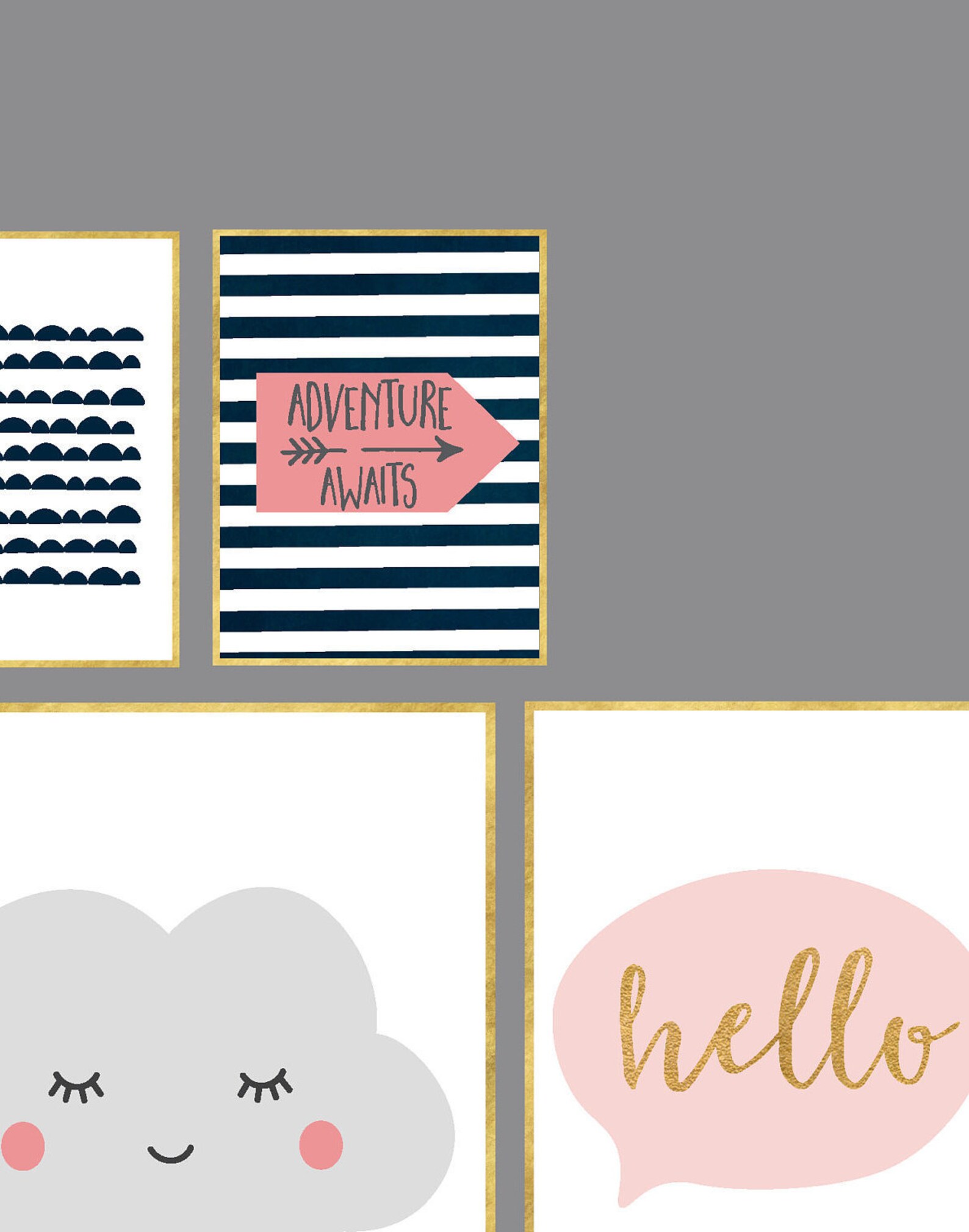 Girls Nursery Wall Art Gallery Set of 8 Digital Art Prints Etsy