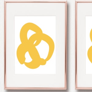 Yellow Abstract Modern Art Set of 2 Digital Art Prints 8x10 and 11x14 ...