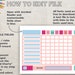 Printable Reward Chart Pink Chore Chart Editable Fillable Instant ...