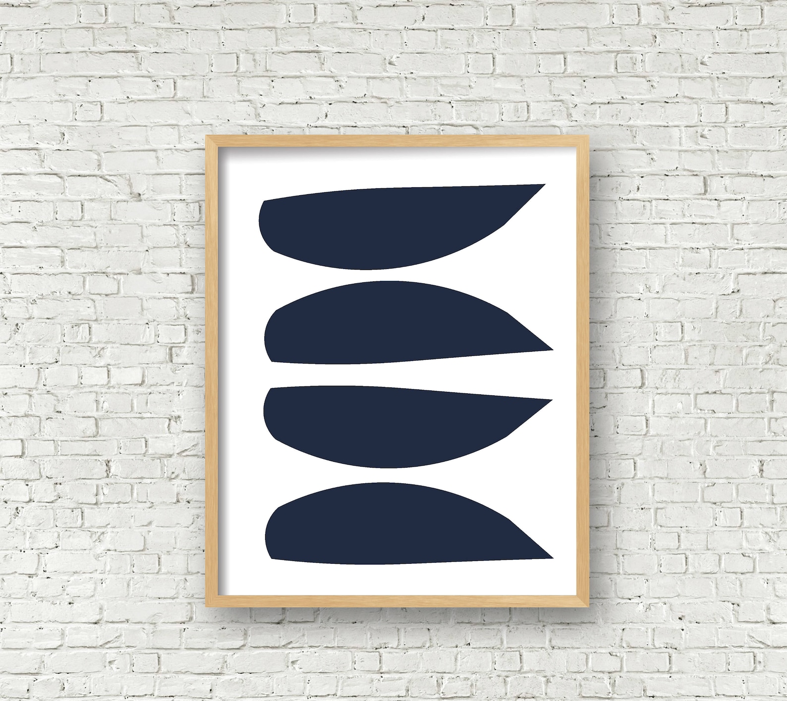 Abstract Navy on White Digital Modern Navy Art Print 11x14 and Etsy