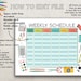 Kids Schedule Editable Printable Fillable PDF Template Hourly Kids ...