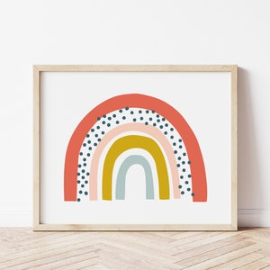 Rainbow Wall Art - Printable Kids Rainbow Digital Art Print Kids Room Playroom decor - 3 sizes included 16x20 / 11x14 / 8x10