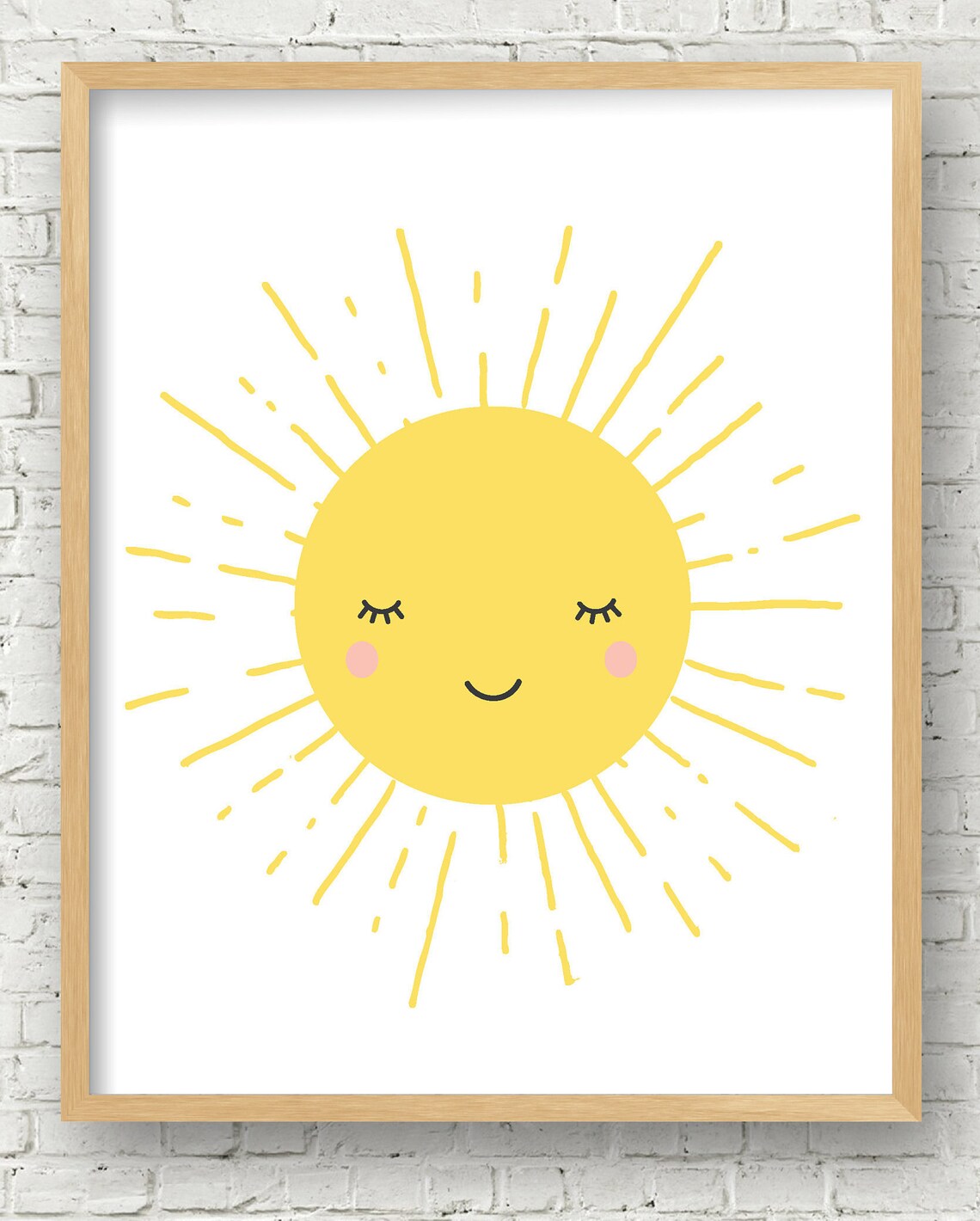 Sunshine Nursery Wall Art Sun Printable Art Happy Sun Cute Sun | Etsy