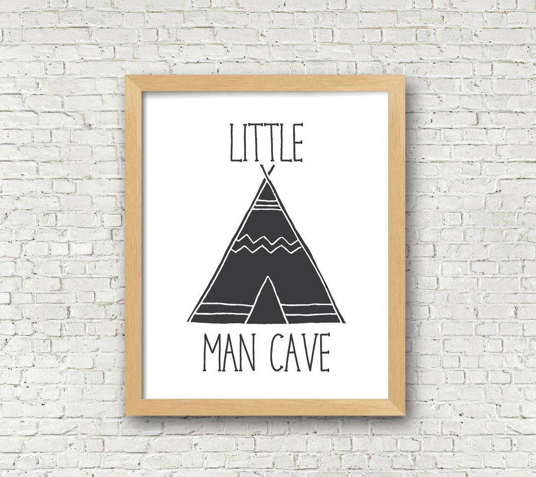 Little Man Cave Art Print Wall Art Printable 5x7 and 8x10 Boys Room