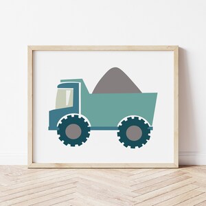 Truck Wall Art - Dump Truck Print - Truck Digital Art Print - Truck Printable - Toddler Room Decor - 3 sizes included 8x10/11x14/16x20
