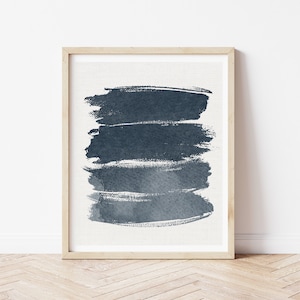 Navy Blue Watercolor Art Printable Scandinavian Watercolor Art Print Instant Download Dark Blue Watercolor 3 sizes included 8x10/11x14/16x20