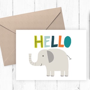 Printable Greeting Card Hello Baby Card Baby Shower Card Instant download
