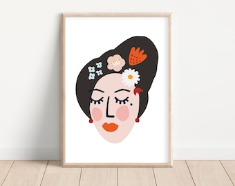 Matisse inspired Face Modern Art Printable Digital Art Print - Modern Art Woman Face - 11x14/16x20/18x24/24x36