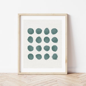 Large Green Abstract Watercolor Printable - Green Watercolor Circles - Modern Art Printable Mid Century 3 sizes included - 8x10/11x14/16x20