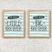 Brothers Wall Art Print Set of 2 Big Brother Little Brother - Etsy