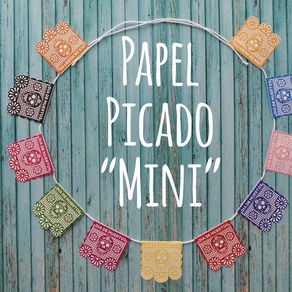 Mini Papel Picado para altar de muertos