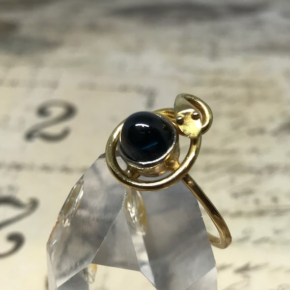 Antique Victorian 14K Sapphire Snake Ring