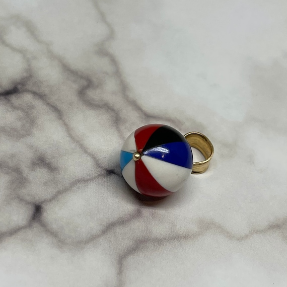 Vintage 14k Beach Ball Charm Pendant
