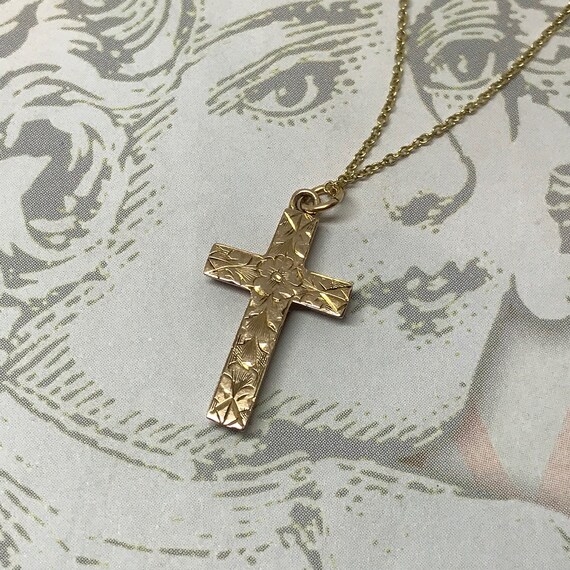 Antique Victorian Cross Pendant In 9ct with full Birmingham Hallmarks, circa 1904