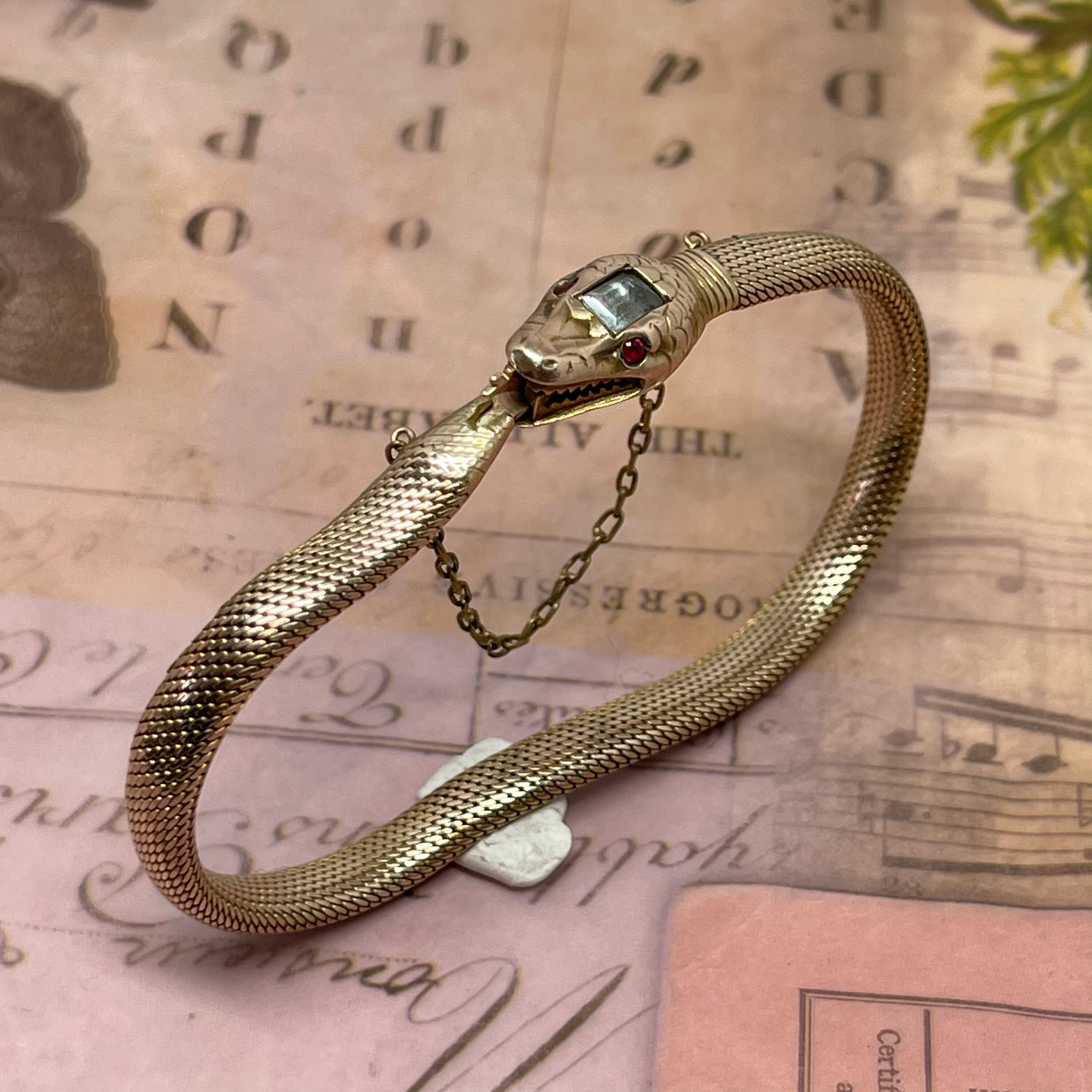Antique Victorian 9ct Snake bracelet