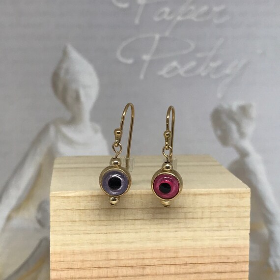 Vintage Evil Eye earrings / Eyeball earrings