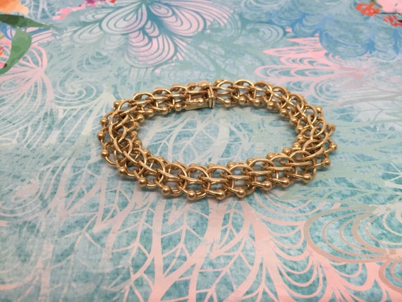 Gorgeous 14k Fancy Double Spiral Link Charm Bracelet