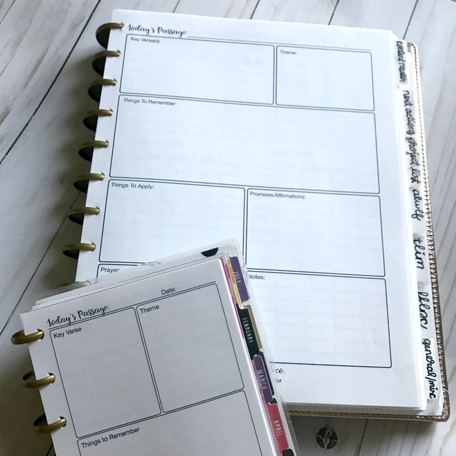 PRINTABLE Bible Study Inserts Happy Planner Insert Bible - Etsy
