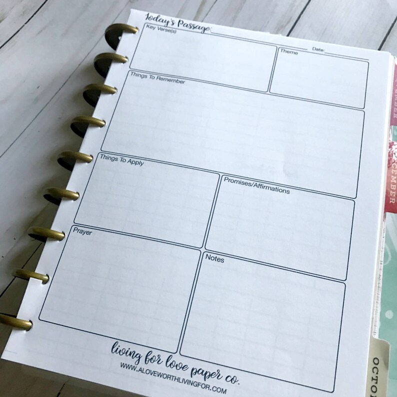 PRINTABLE Bible Study Inserts Happy Planner Insert Bible - Etsy