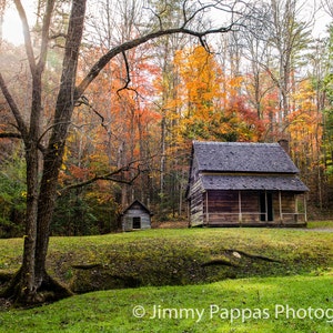 Henry Whitehead&#39;s House Cades Cove, Smoky Mountains, Fine Art Print, Jimmy Pappas Photography