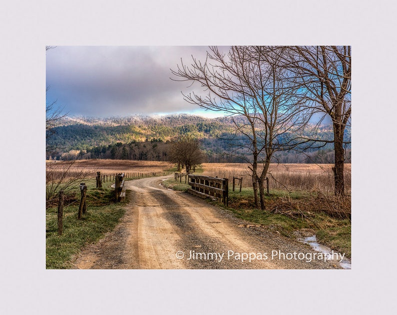 Sunrise on Hyatt Lane in Cades Cove Smoky Mountains, Fine Art Prints