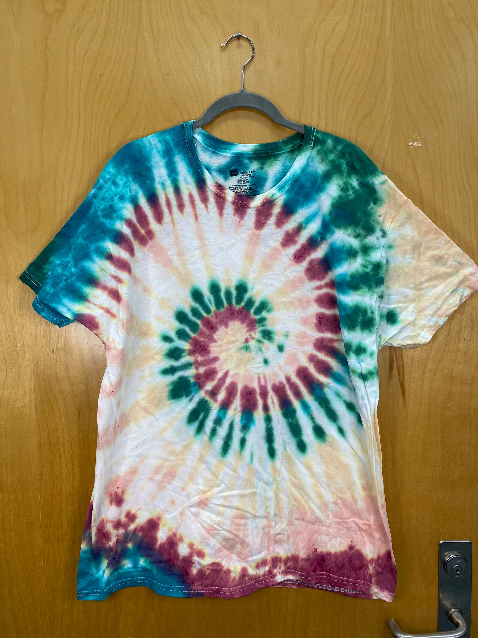 Spiral Tie Dye T-shirt, Unisex X-large, Muted Rainbow - Etsy