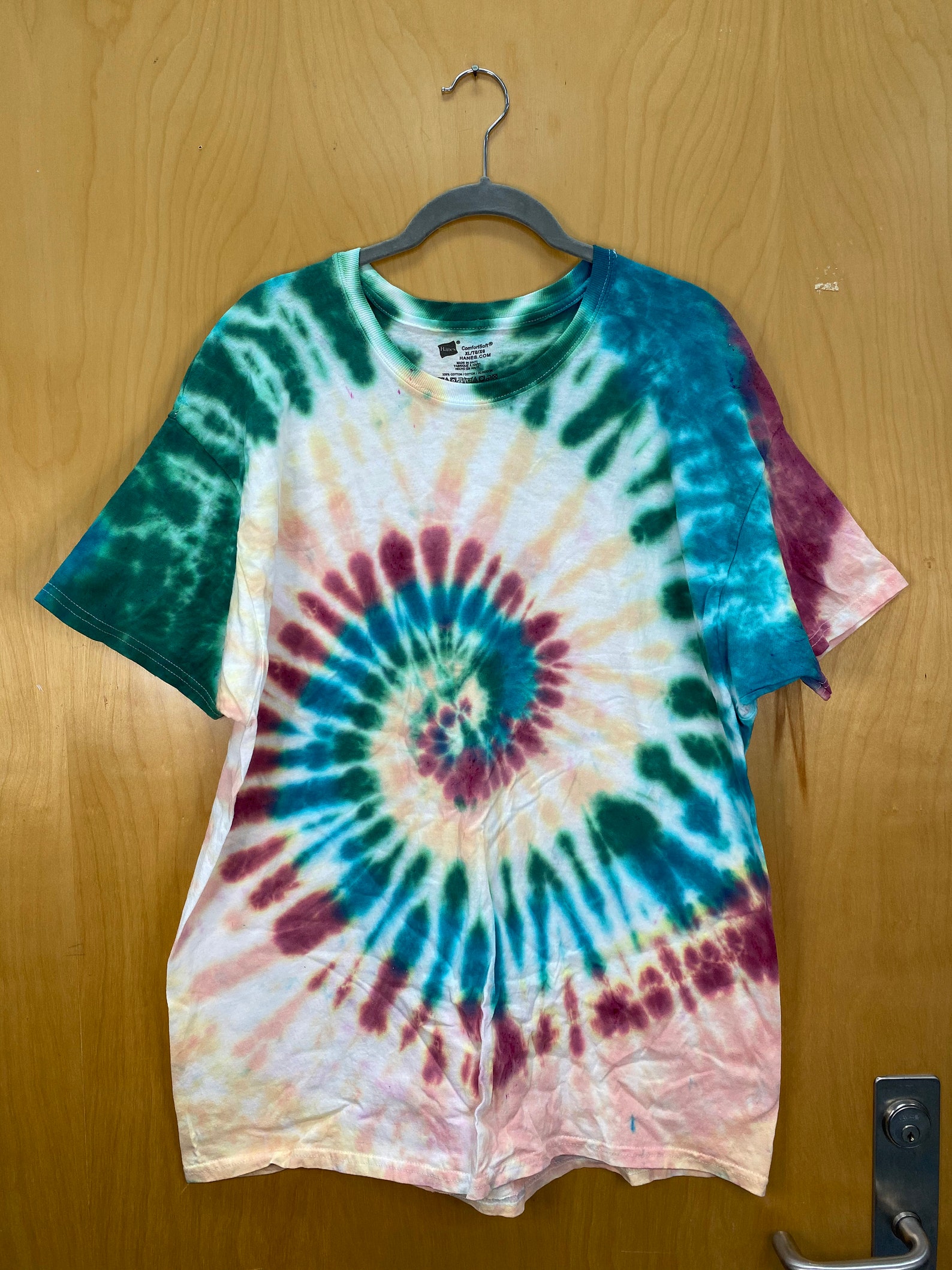 Spiral Tie Dye T-shirt, Unisex X-large, Muted Rainbow - Etsy UK