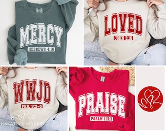 Paquete de archivos SVG de deportes cristianos: Amado, Misericordia, Alabanza, WWJD (Descarga digital)