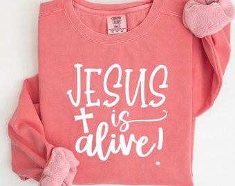 Archivo SVG "Jesús está vivo", archivo de corte cristiano de Pascua (descarga digital)