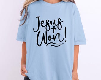 Jesus gewann Ostern SVG, Christian T-Shirt Design (Digitaler Download)