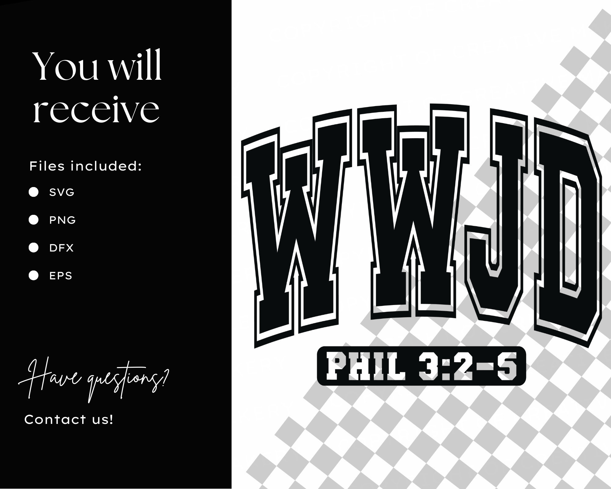 WWJD Christian SVG, Jesus Scripture (digital Download) - Etsy