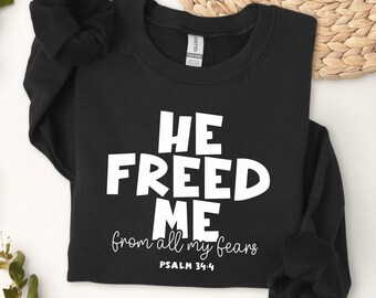 He Freed Me SVG | Christian Scripture, T-Shirt Design (Digital Download)