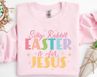 Pâques lapin idiot est pour Jésus PNG, conception chrétienne de Pâques (téléchargement numérique)