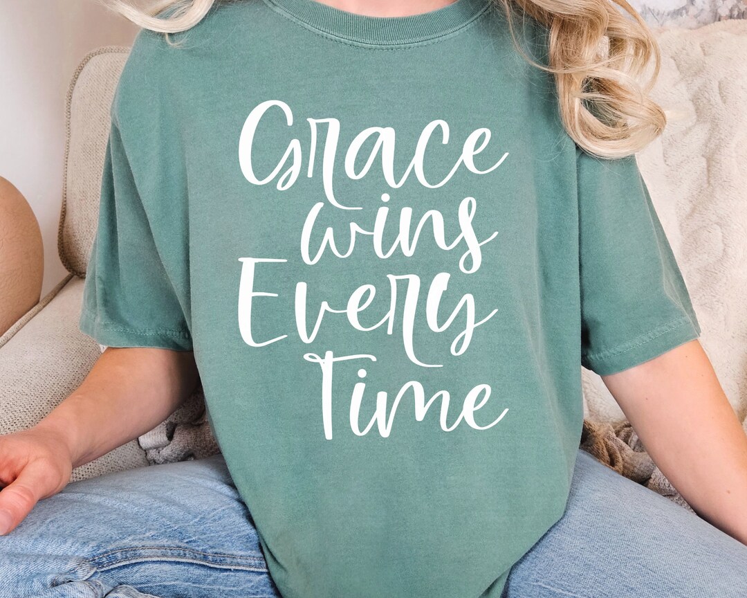 Grace Wins Every Time SVG | Christian T-shirt Design (digital Download ...