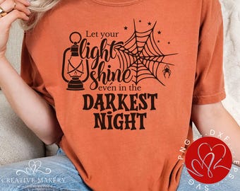 Let Your Light Shine Halloween SVG, Christian Faith Design (Digital Download)