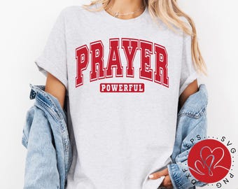 Prayer Powerful Sport SVG, Christian T-Shirt Design (Digital Download)
